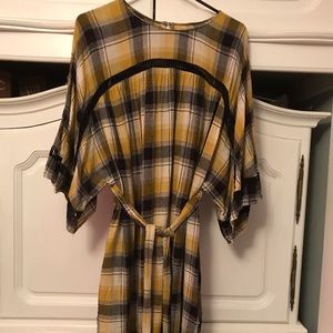 Anthropologie Maeve plaid dress